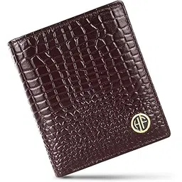 hammonds flycatcher RFID Protected Bi-Fold Wallet for Men Leather Original, Mens Wallet, Leather Wallets for Men, Stylish Purse with 4 Card Slots, 3 ID Slot, Coin Pocket, Gift for Mens - Croc Brown-picture-28