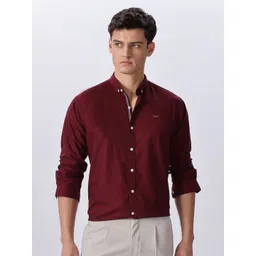 HAMPTONS Embroidered Button-Down Collar Cotton Shirt-picture-27