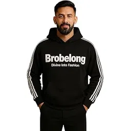 hanaby Winter Casual Wear Printed Full Sleeve Hooded Sweatshirt for Mens-picture-44