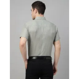 Hancock Basil Green Slim Fit Solid Shirt image 2