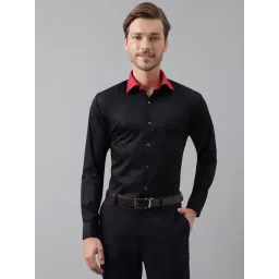 Hancock Black Cotton Slim Fit Shirt-picture-21