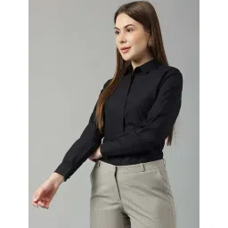 Hancock Black Cotton Slim Fit Shirt-picture-28