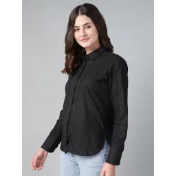 Hancock Black Cotton Solid Shirt-picture-26
