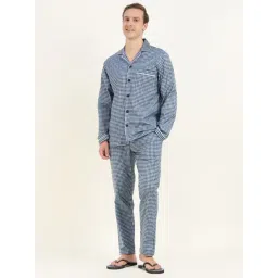Hancock Blue Checks Night Suit image 1