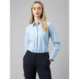 Hancock Blue Cotton Striped Shirt-picture-40