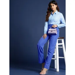 Hancock Blue Cotton Striped Shirt image 4