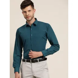 Hancock Blue Slim Fit Shirt-image-36