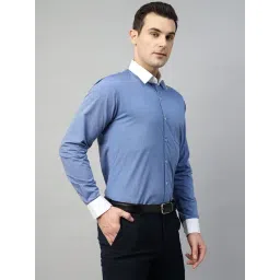 Hancock Blue Slim Fit Solid Shirt-picture-47