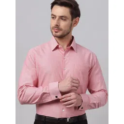 Hancock Classic Slim Fit Spread Collar Oxford Chambray French Cuff Cotton Formal Shirt-picture-24