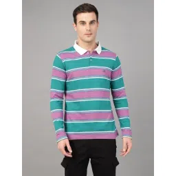 Hancock Green Cotton Slim Fit Striped T-Shirt-picture-15