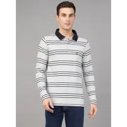 Hancock Grey Cotton Slim Fit Striped T-Shirt-picture-34