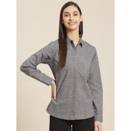Hancock Grey Cotton Textured Shirt-picture-24
