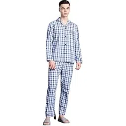 hancock Men Checked Cotton Night Suit-picture-11