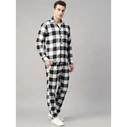 Hancock Men Checked Night suit-picture-21