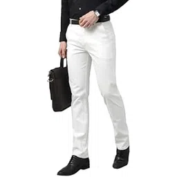 hancock Men Solid Slim Fit Cotton Stretchable Formal Chinos Trousers (2176Beige)-picture-41