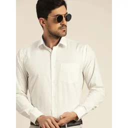 Hancock Men Solid Wrinkle Resistant Slim Fit Formal Shirt-picture-33