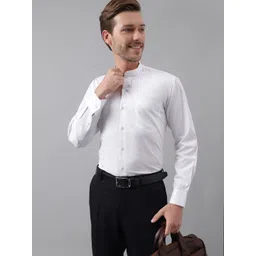 Hancock Men White Solid Formal Shirt-picture-37