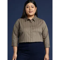 Hancock Olive Cotton Striped Shirt-picture-30