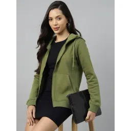 Hancock Olive Fleece Solid Sweatshirt-picture-25