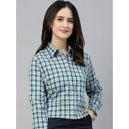 Hancock White & Green Cotton Checked Shirt-picture-32