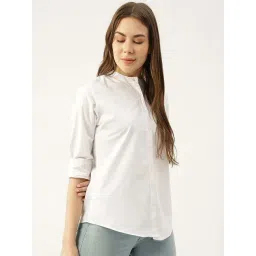 Hancock White Cotton Slim Fit Shirt-picture-23