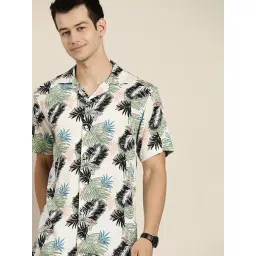 Hancock White Relaxed Fit Print Shirts-picture-46