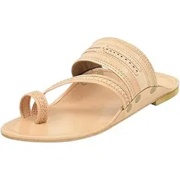 Handcrafted Genuine Leather Kolhapuri Chappal, Sandal for Men | Traditional Toe Ring Ethnic Flats | Open Back Slippers-picture-55