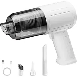 Handheld Vacuum Cordless Car Vacuum,Rechargeable Hand Vac Powerful Suction 15000PA for Car Home Office (White)-image-7