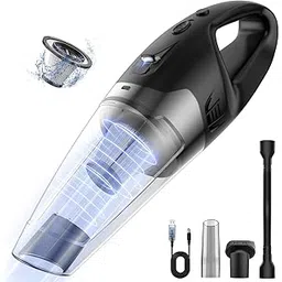 Handheld Vacuum Cordless Rechargeable with LED Light, Car Vacuum Portable Cordless, Hand Vacuum Cleaner Car Seats, Home, Quick Cleanup, Strong Suction, Lightweight, Includes Crevice Nozzle & Brush-image-17