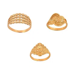 handicraft kottage Ethnic 18k Gold Plated Brass Ring for Women & Girls image 1