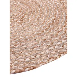 HANDICRAFT PALACE Brown & Grey Braided Circular Jute Cotton Doormat image 3