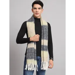 HANDICRAFT PALACE Colourblocked Design Reversible Woven Acrylic Large Wool Muffler-picture-12