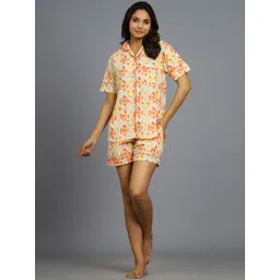 HANDICRAFT PALACE Ethnic Motifs Printed Pure Cotton Night Suit-picture-37