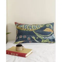 handicraft-palace Floral Pattern Cotton Kantha Pillow Cover-picture-31
