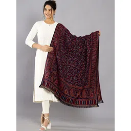 HANDICRAFT PALACE Kaani Floral Woven Design Shawl-picture-31