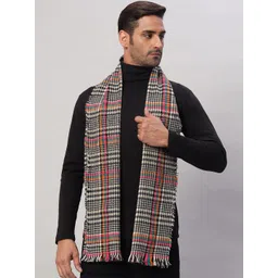 HANDICRAFT PALACE Men Checked Merino Wool Mufflers-picture-41