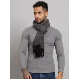 HANDICRAFT PALACE Men Checked Merino Wool Mufflers-picture-29