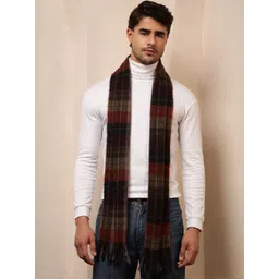 HANDICRAFT PALACE Men Checked Merino Wool Mufflers-picture-30