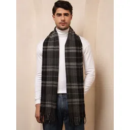 HANDICRAFT PALACE Men Checked Merino Wool Mufflers-picture-53