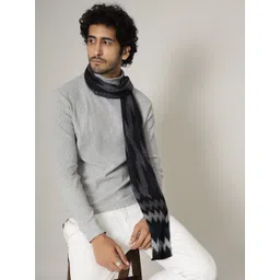 HANDICRAFT PALACE Men Purple & Black Woolen Muffler image 5