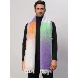 HANDICRAFT PALACE Men Striped Woven Design Reversible Acrylic Wool Mufflers-picture-18