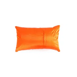 HANDICRAFT PALACE Orange & Gold-Toned Rectangle Cushion Cover image 2