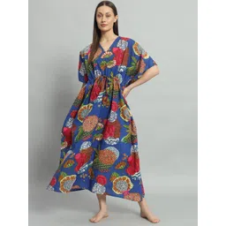 HANDICRAFT PALACE Printed Maxi Nightdress-picture-23