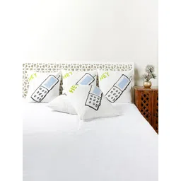HANDICRAFT PALACE White & Black Suzani Embroidered Cotton Square Cushion Cover-picture-42