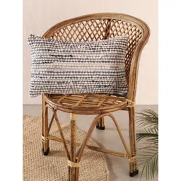 HANDICRAFT PALACE White & Blue Embroidered Rectangle Cushion Covers-picture-14