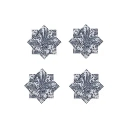 HANDICRAFT PALACE White & Grey 6 Pieces Printed Cotton Table Napkins-picture-11