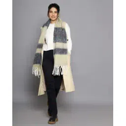 handicraft-palace Women Checked Reversible Acrylic Wool Scarf with Tassels-picture-41