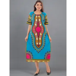 HANDICRAFT PALACE Women Ethnic Motifs Printed Cotton A-Line Midi Dress-picture-23