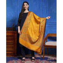 handicraft-palace Women Woven Stole with Frindged Hems-picture-48