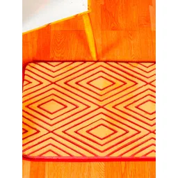 HANDICRAFT PALACE Yellow Abstract Acrylic Soft Non Woven Rectangular Anti-Skid Doormat-picture-12